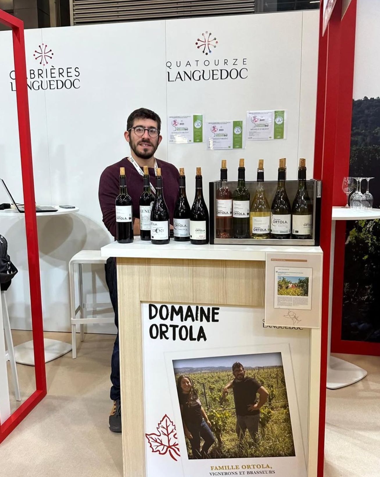 Nelson au stand Domaine Ortola